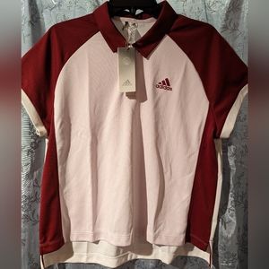 NWT ADIDAS Women's Sport Performance Color Blocked Golf Polo Size Large